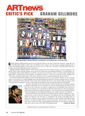 Artnews, December 2009