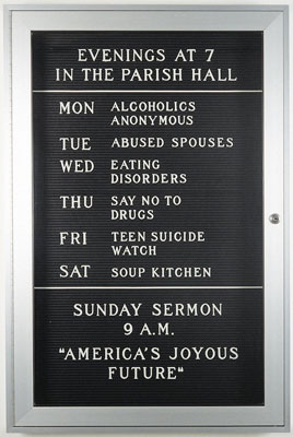 Erika Rothenberg, America's Joyous Future, 1991