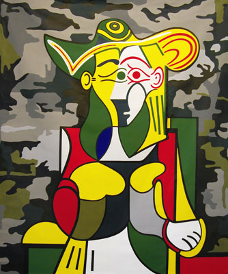 Corinna Heumann, Picasso-Camouflage (Warhol Meets Lichtenstein), 2004 